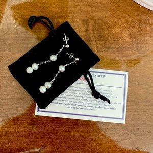 Sterling Silver Freshwater Pearl Drop Earrings
